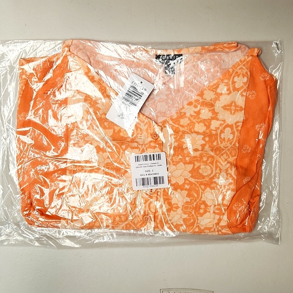 ❤️NWT VINTAGE TORRID TANK BABYDOLL WASHABLE CRINKLE GAUZE PEACH FLORAL PLUS TEE - Picture 5 of 13